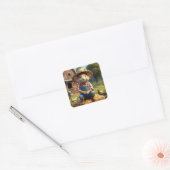 Schattige boerenmuis Sticker (Envelop)