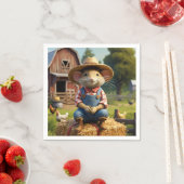 Schattige boerenmuizenservet servet (Insitu)