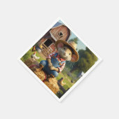 Schattige boerenmuizenservet servet (Hoek)