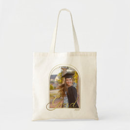 Schattige BOHO Afstudeerder met Golden Arch Foto e Tote Bag