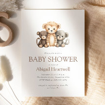 Schattige Boho Aquarel Knuffelapen Baby Shower