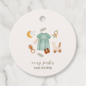 Schattige Boho Baby Meisje Kleding Baby shower Bedankjes Labels (Voorkant)