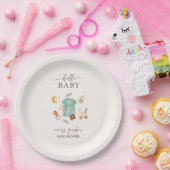 Schattige Boho Baby Meisje Kleding Baby shower Papieren Bordje (Feest)