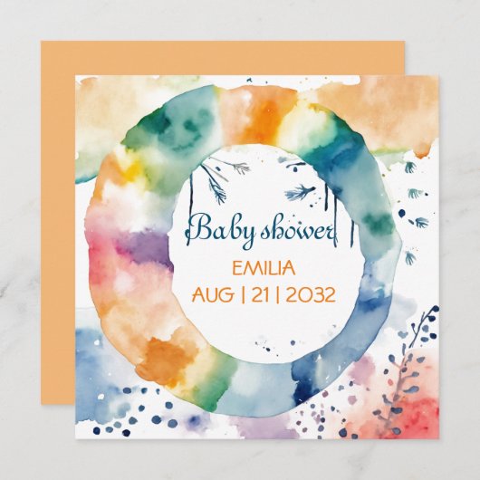 Schattige BOHO Baby shower Custom (Voorkant / Achterkant)