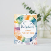 Schattige BOHO Baby shower Custom Briefkaart (Staand voorkant)