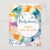 Schattige BOHO Baby shower Custom Briefkaart (Voorkant)