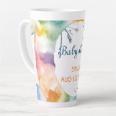 Schattige BOHO Baby shower Custom Latte Mok (Linkerhoek)