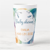 Schattige BOHO Baby shower Custom Latte Mok (Voorkant)