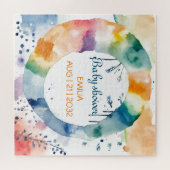 Schattige BOHO Baby shower Custom Legpuzzel (Horizontaal)