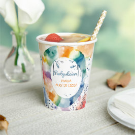 Schattige BOHO Baby shower Custom Papieren Bekers