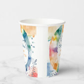 Schattige BOHO Baby shower Custom Papieren Bekers (Rechts)