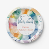 Schattige BOHO Baby shower Custom Papieren Bordje (Voorkant)