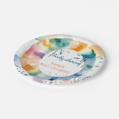 Schattige BOHO Baby shower Custom Papieren Bordje (Gekanteld)