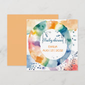 Schattige BOHO Baby shower Custom Save The Date (Voorkant / Achterkant)