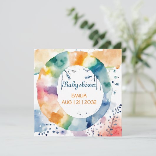 Schattige BOHO Baby shower Custom Save The Date (Staand voorkant)