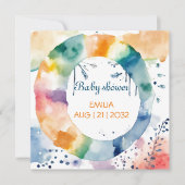 Schattige BOHO Baby shower Custom Save The Date (Voorkant)
