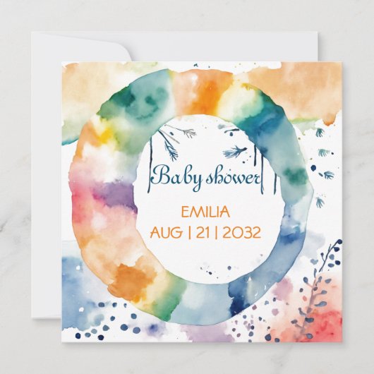 Schattige BOHO Baby shower Custom Save The Date (Voorkant)