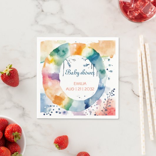 Schattige BOHO Baby shower Custom Servet (Insitu)