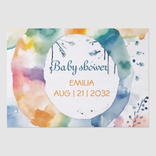 Schattige BOHO Baby shower Custom Tissuepapier (Voorkant)