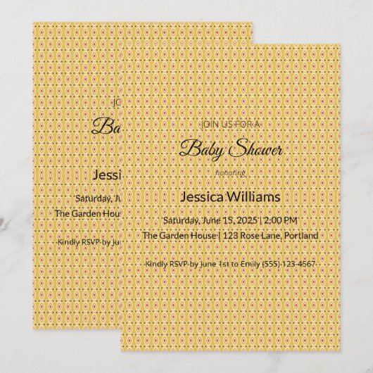 Schattige Boho Baby shower Genderneutraal,  Advieskaart (Voorkant / Achterkant)