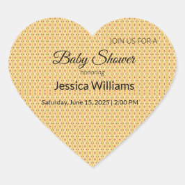 Schattige Boho Baby shower Genderneutraal, Hart Sticker