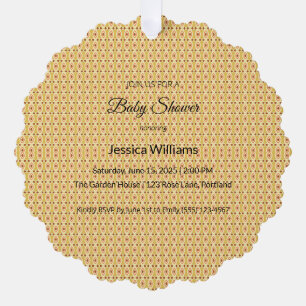 Schattige Boho Baby shower Genderneutraal, Ornament Kaart
