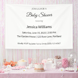 Schattige Boho Baby shower Genderneutraal, Spandoek