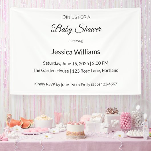 Schattige Boho Baby shower Genderneutraal, Spandoek (Feest)