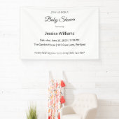 Schattige Boho Baby shower Genderneutraal, Spandoek (Insitu)