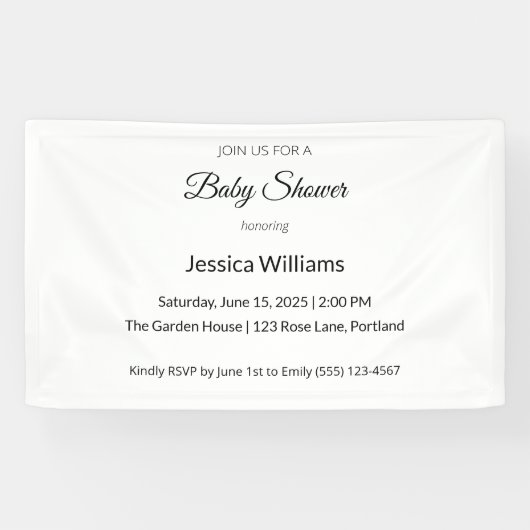 Schattige Boho Baby shower Genderneutraal, Spandoek (Horizontaal)