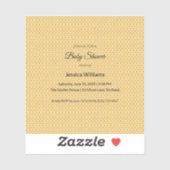 Schattige Boho Baby shower Genderneutraal,  Sticker (Vel)