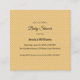 Schattige Boho Baby shower Genderneutraal,  Vierkante Visitekaartje