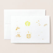 Schattige Boho Baby Shower UPDATE Folie Kaarten (Voorkant met envelop)