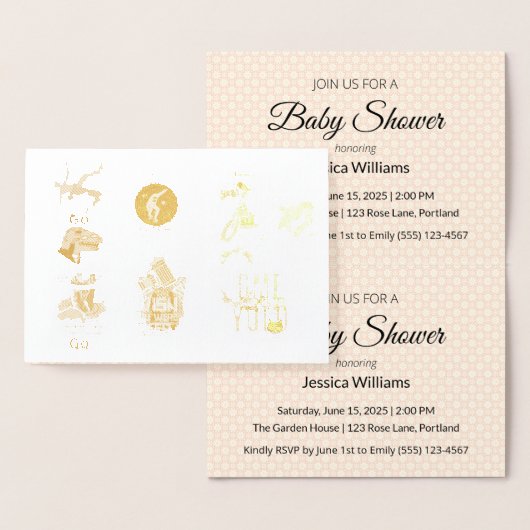 Schattige Boho Baby Shower UPDATE Folie Kaarten (Display)