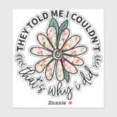 Schattige Boho Bloem Inspiratie Motiverend Sticker (Vel)