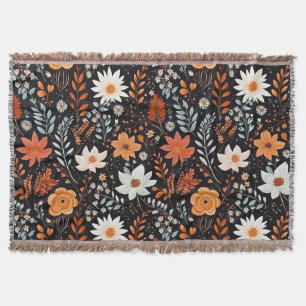 Schattige Boho bloemenpatroon, grillige bloemenboh Deken