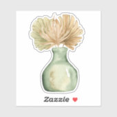 Schattige Boho Bloemige Pastel Blad Groene Sticker (Vel)