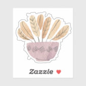 Schattige Boho Bloemige Pastel Paars Sticker (Vel)