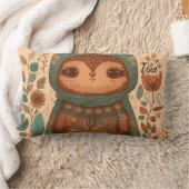 Schattige boho bloemige uil cartoon kussen (Deken)