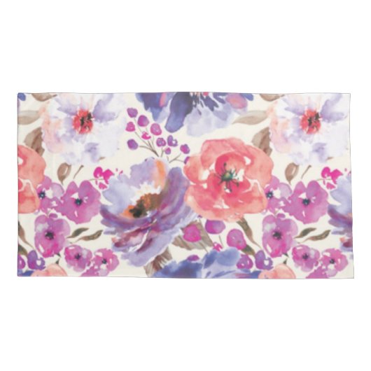 Schattige boho bloemontwerp kussensloop (Achterkant)