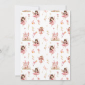 Schattige Boho Blush Fairy Eerste Verjaardags Meis Kaart (Achterkant)