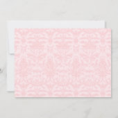 Schattige boho blush roze strik baby meisje douche kaart (Achterkant)