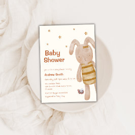 Schattige Boho Bunny Speelgoed Baby shower Kaart
