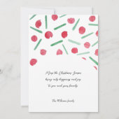 Schattige Boho Candy Cane One Foto Kaart (Achterkant)