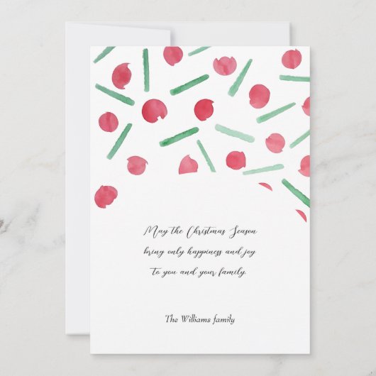 Schattige Boho Candy Cane One Foto Kaart (Achterkant)