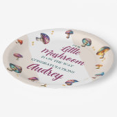 Schattige boho champignons Baby shower Papieren Bordje (Gekanteld)