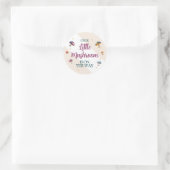 Schattige boho champignons Baby shower Ronde Sticker (Tas)