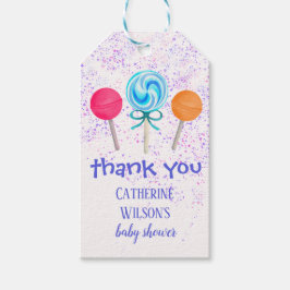 Schattige Boho Chic Lollipops-Baby shower Cadeaulabel