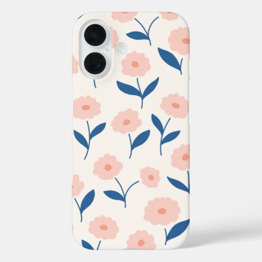 Schattige Boho chique roze bloemenpatroon Case-Mate iPhone Case (Achterkant)