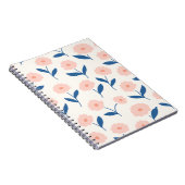 Schattige Boho chique roze bloemenpatroon Notitieboek (Rechterzijde)